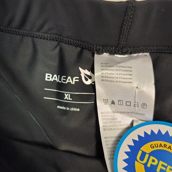 Baleaf Cycling Shorts Adult Extra Large Black Padded Nylon Spandex Blend - Picture 6 of 7